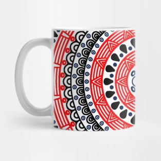 Beautiful Mandala Black and Red Mug